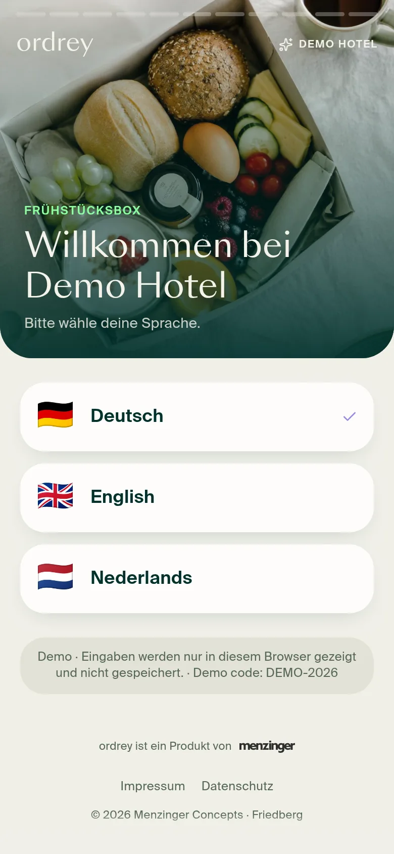 Sprache wählen